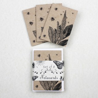 Eco Notecards Foxgloves & Bees product image