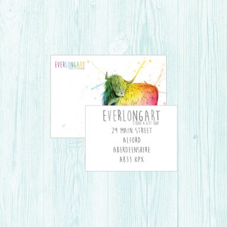 A6 White Linen Double Side Postcard product image