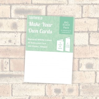 A5 White linen Cards (100) product image