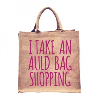 Auld Bag Natural Jute Shopper (Pink) product image