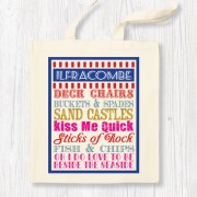 Kiss Me Quick White Shopper+Tag