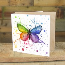150mm Sq Watercolour Textured Cards with kraft envelopes