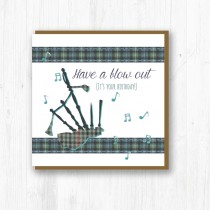Textured Scottish Pipes Card