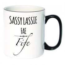 Sassy Lassie Black Handled Mug