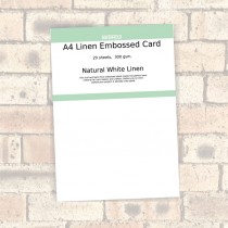 A4 White Linen Cards (20)