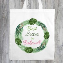Best Relation Printed White Shopper (Green)+Tag
