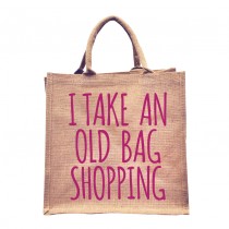 Old Bag Natural Jute Shopper (Pink)