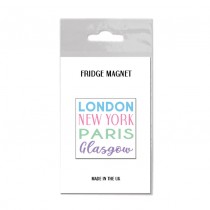 London NY Bagged Pastel Fridge Magnet