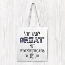 Scotlands Great White Printed Bags & Tag