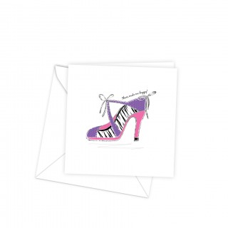 Greeting Card 125sq-Pink Zebra product image