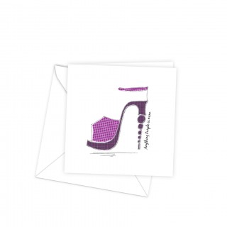 Greeting Card 125sq-Purp Check product image