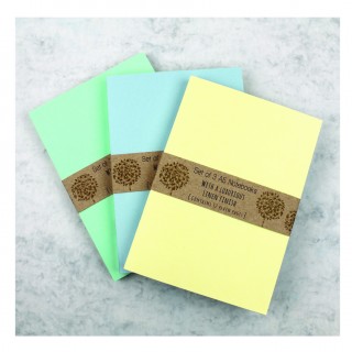 A5 Linen Finish Notebooks (set of 3) product image