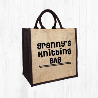 Granny's Knitting Jute Bag product image