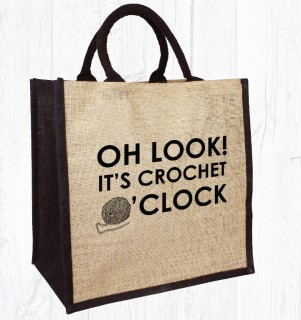 Crochet O'Clock Jute Bag product image