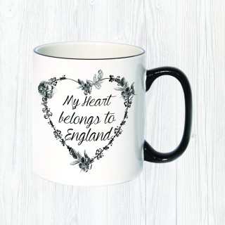 My Heart Belongs Black Handle Mug product image