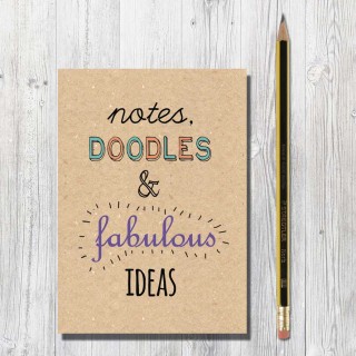 A6 Eco Notebook-Notes Doodles product image