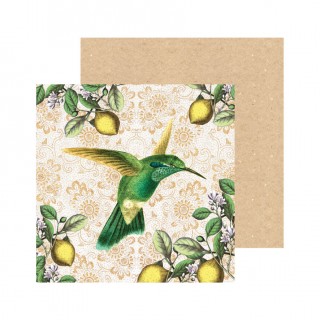 Watercolour Hummingbird Square Greeting Card product image