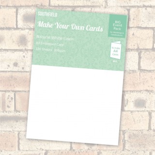 A3 White linen Cards (100) product image