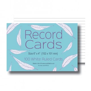 Ruled White Record Cards 6x4 product image