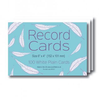 Plain White Record Cards 5x3 product image