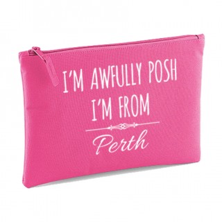 Awfully Posh Pink Grab Pouch (white) product image